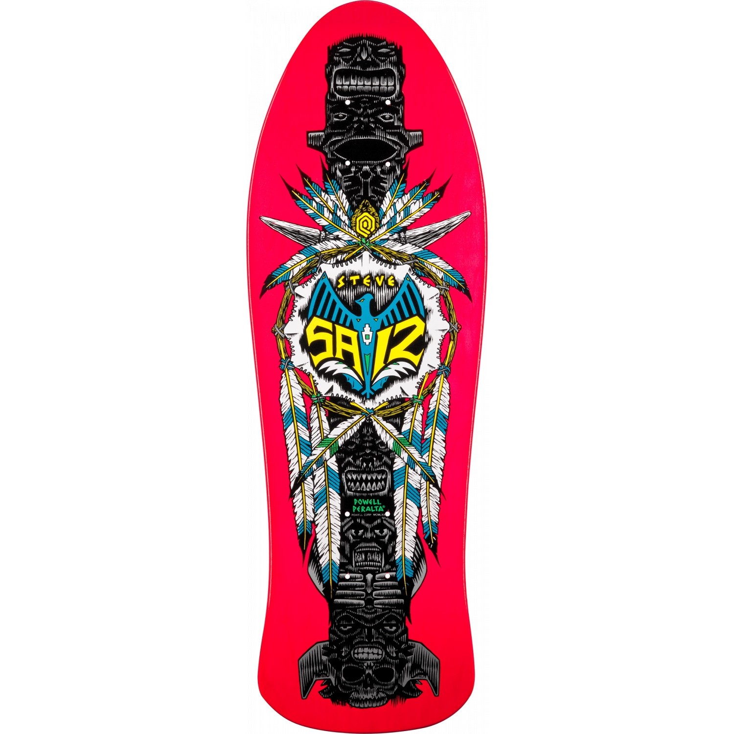 Powell Peralta Steve Saiz Totem Reissue Deck (Hot Pink) Old School