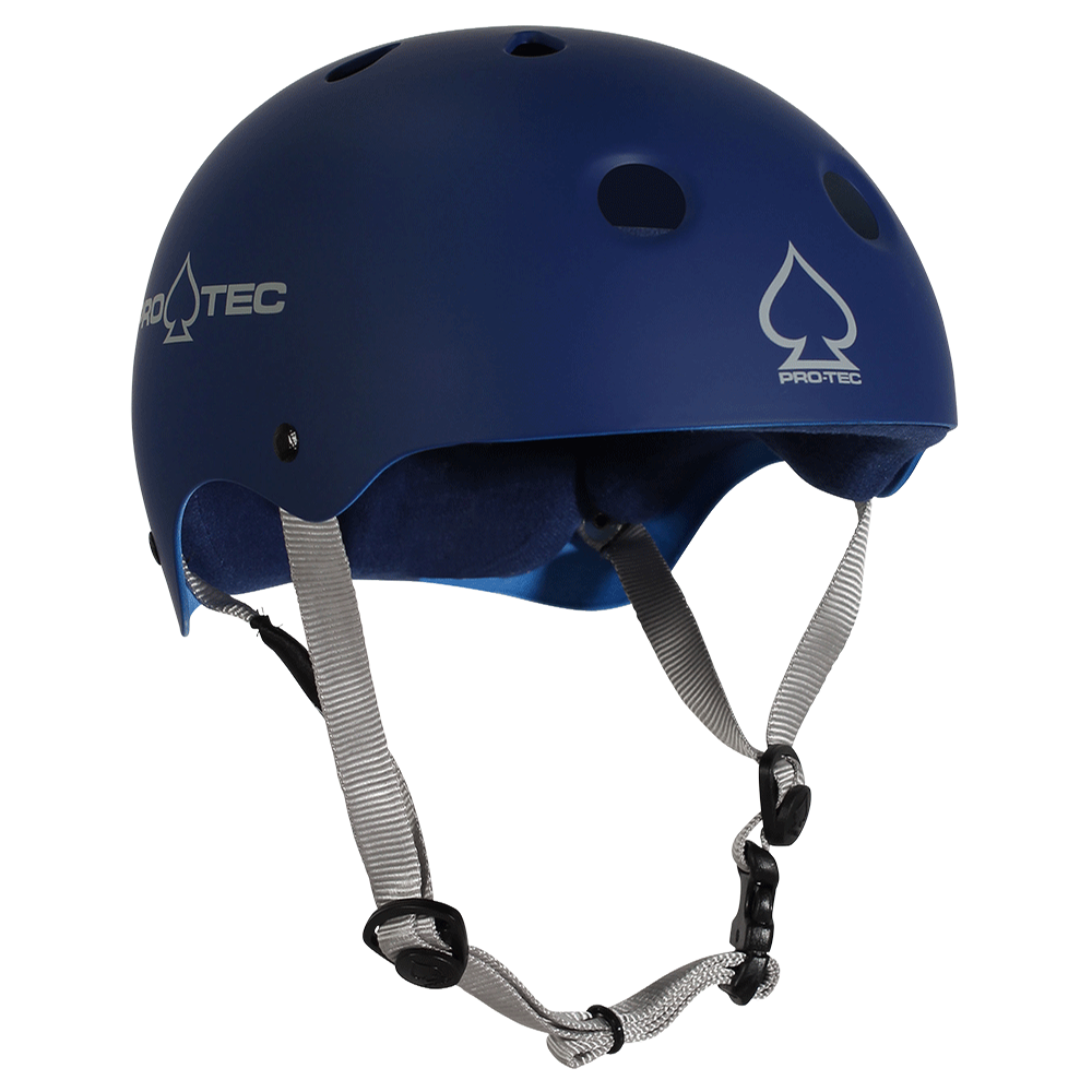 Protec Classic Skate Helmet (Matte Blue) Helmets at Switch Skateboarding