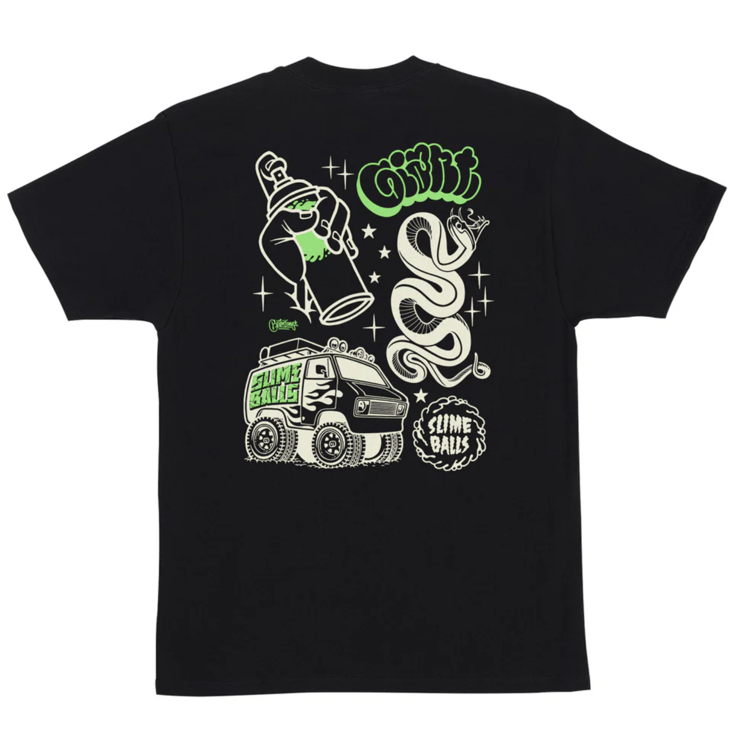 INDEPENDENT×SANTA CRUZE×SLIME BALLS Tee Vintage Santa Cruz Skateboard Shirt Men Size Small SLIME