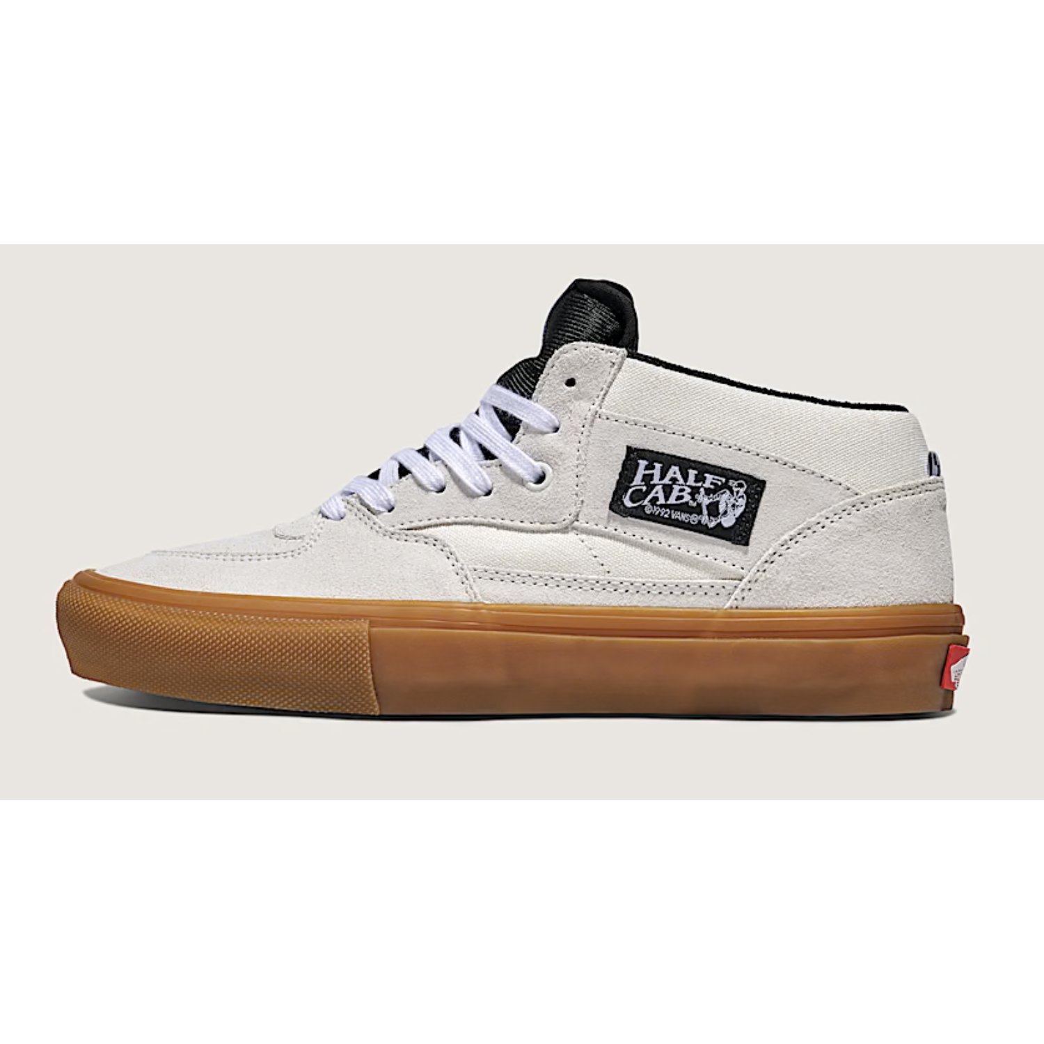 Vans Skate Half Cab (Antique White/Gum) Skate Shoes at Switch