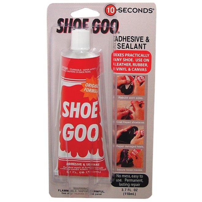 Shoegoo 3.7 Oz Clear Adhesive for Repairing and Rebuilding Worn Shoes