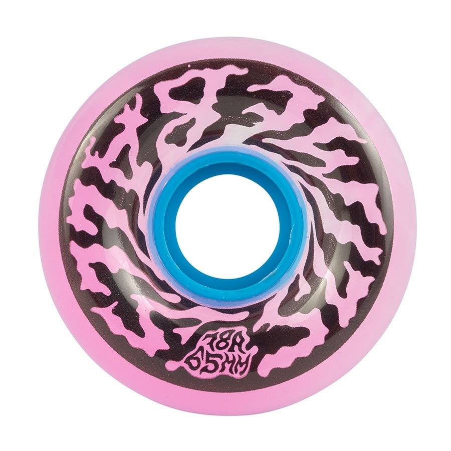 Santa Cruz Skateboard Wheels Slime Balls 65mm Swirly 78A Purple/White 