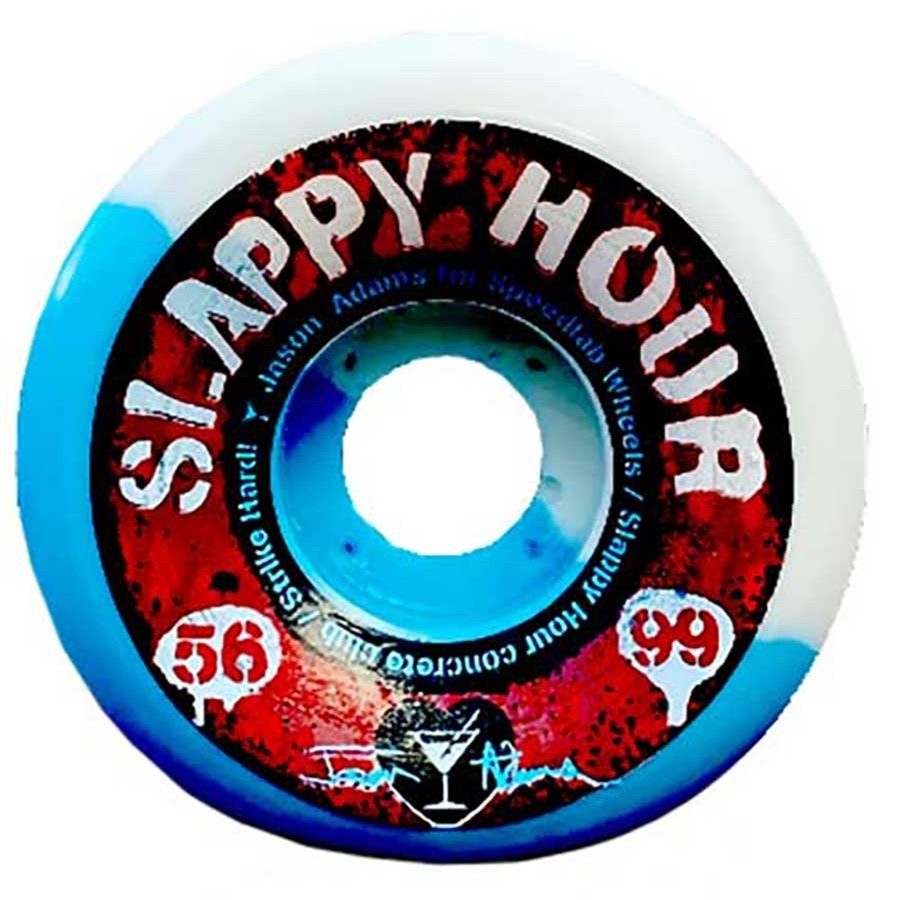 Speedlab Wheels Slappy Hour 99A Wheels (White/Blue) Wheels at Switch