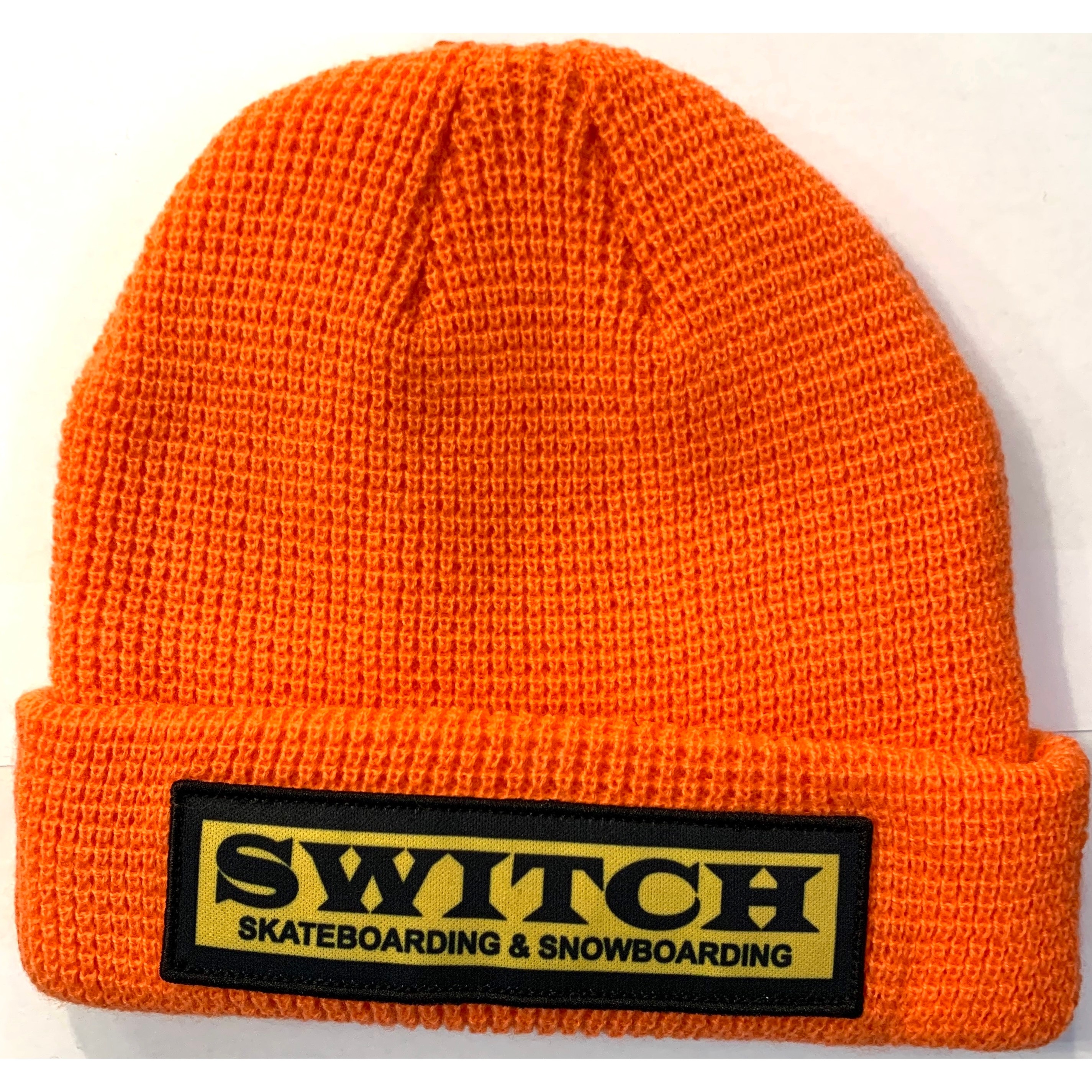 orange wooly hat