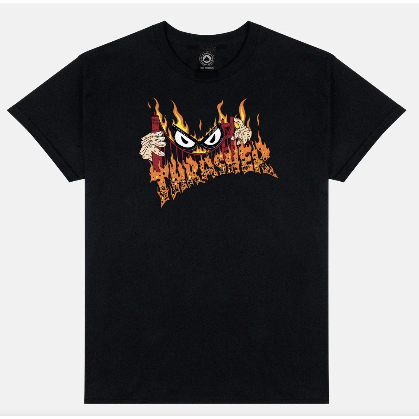 Thrasher Sucka Free Neckface T Shirt (Black) T-Shirts Short Sleeve