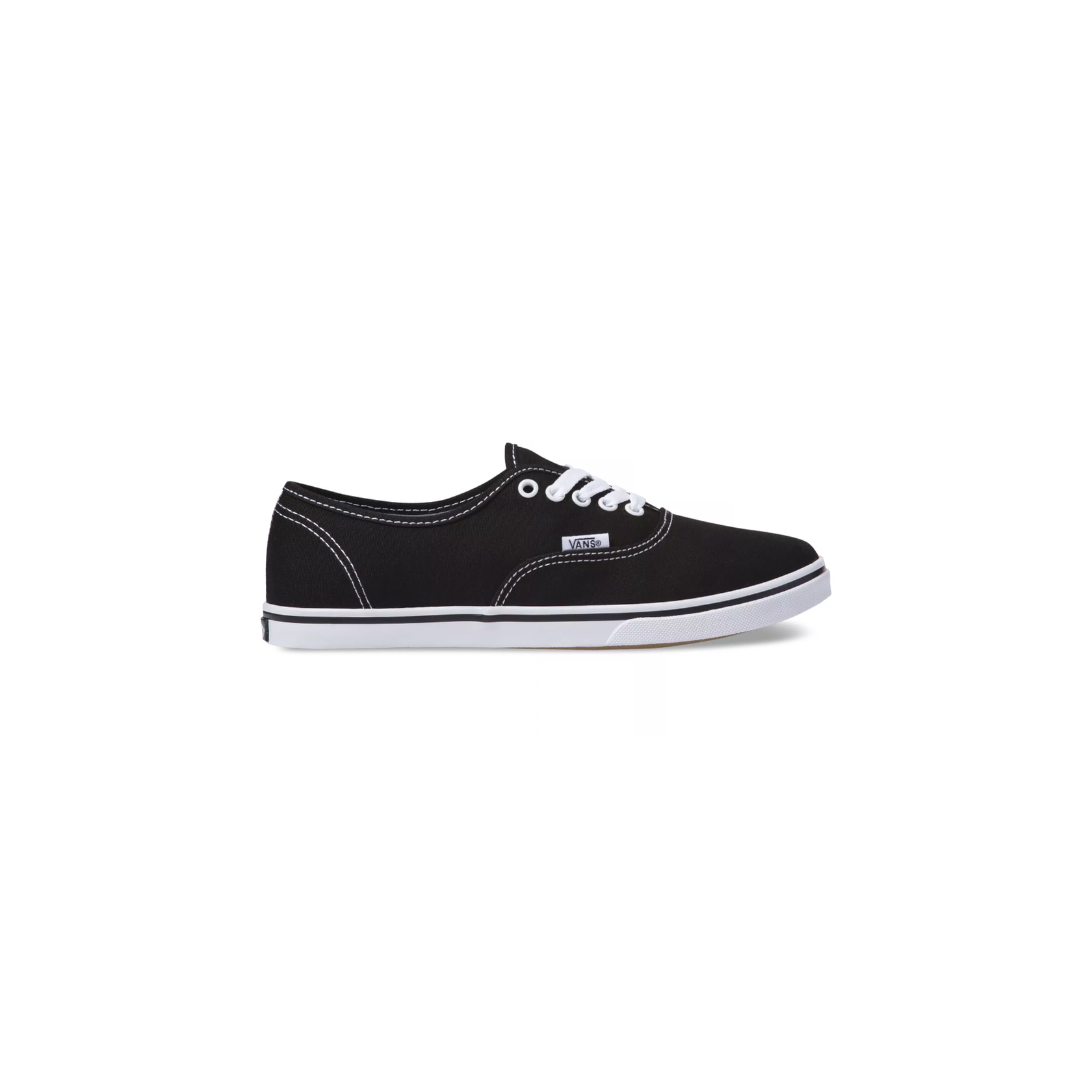 vans authentic lo pro black white