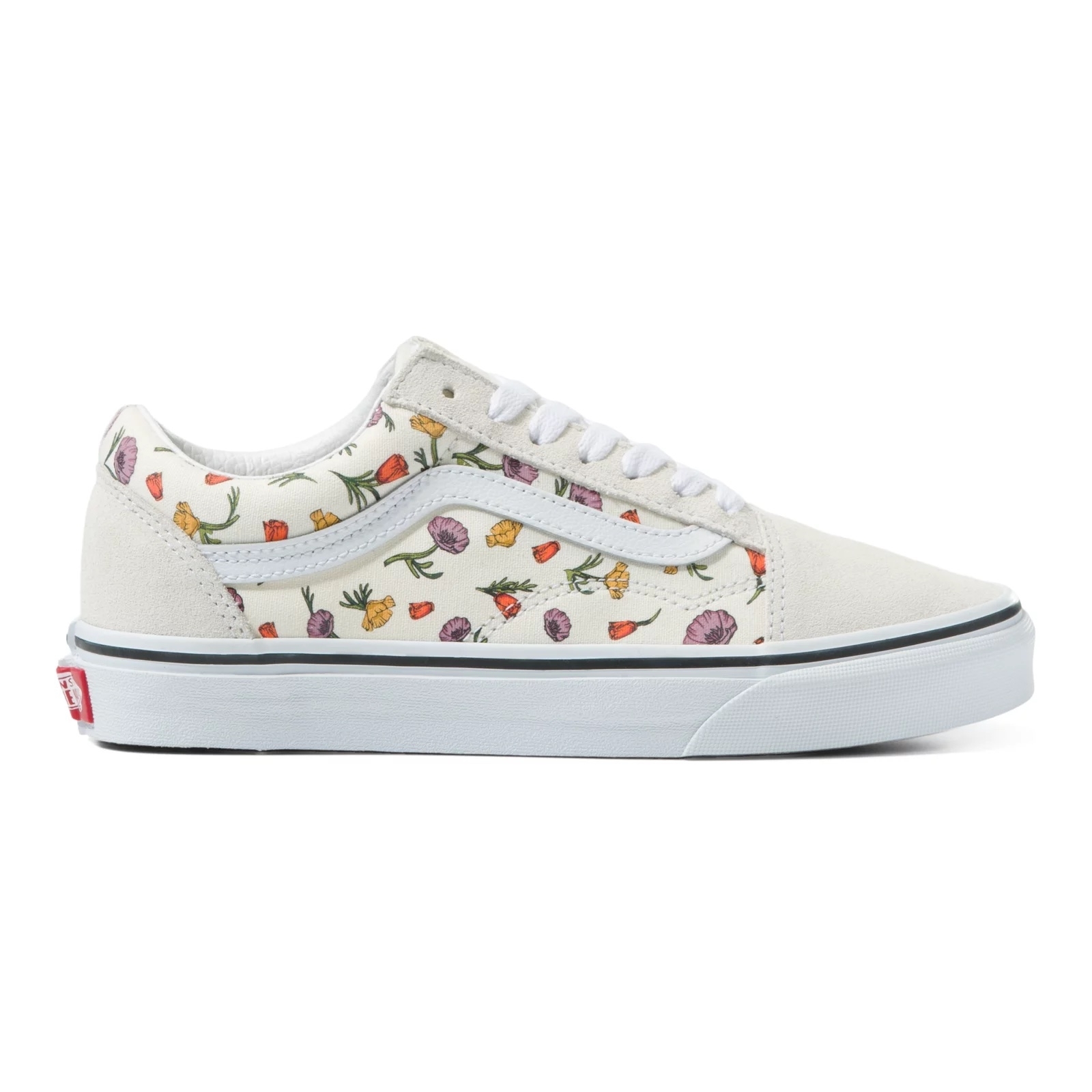 Vans Old Skool Floral Cream) Women's Casual Shoes Skateboarding