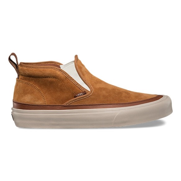 slip on vans brown