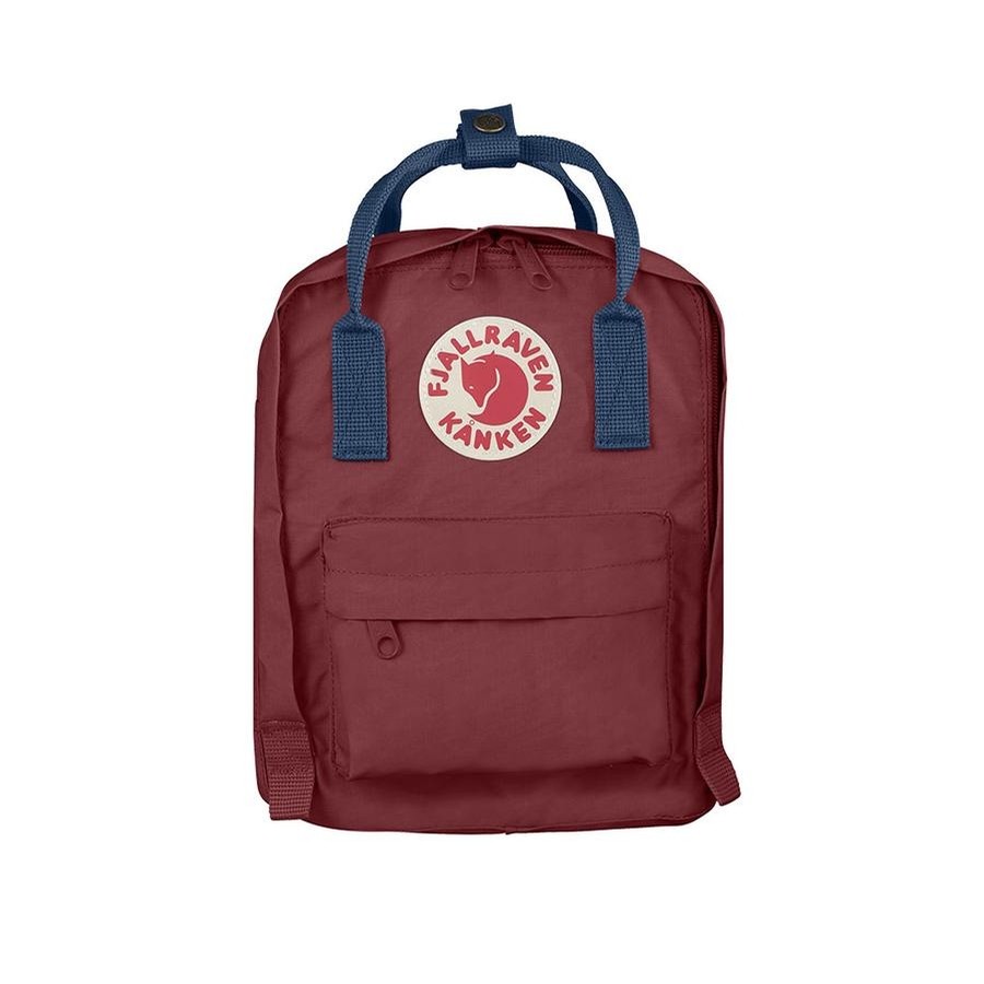 kanken blue and red