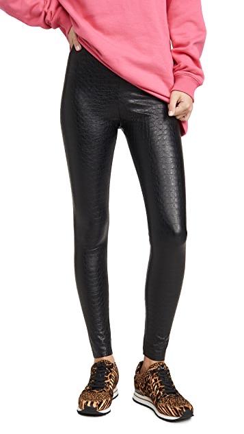 commando Faux leather animal legging 