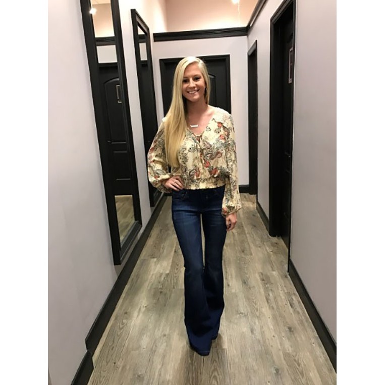 light blue bell bottom jeans