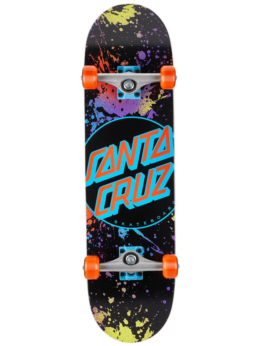 Santa Cruz Dot Splatter Large SK8 Complete Skateboard Completes at Tri
