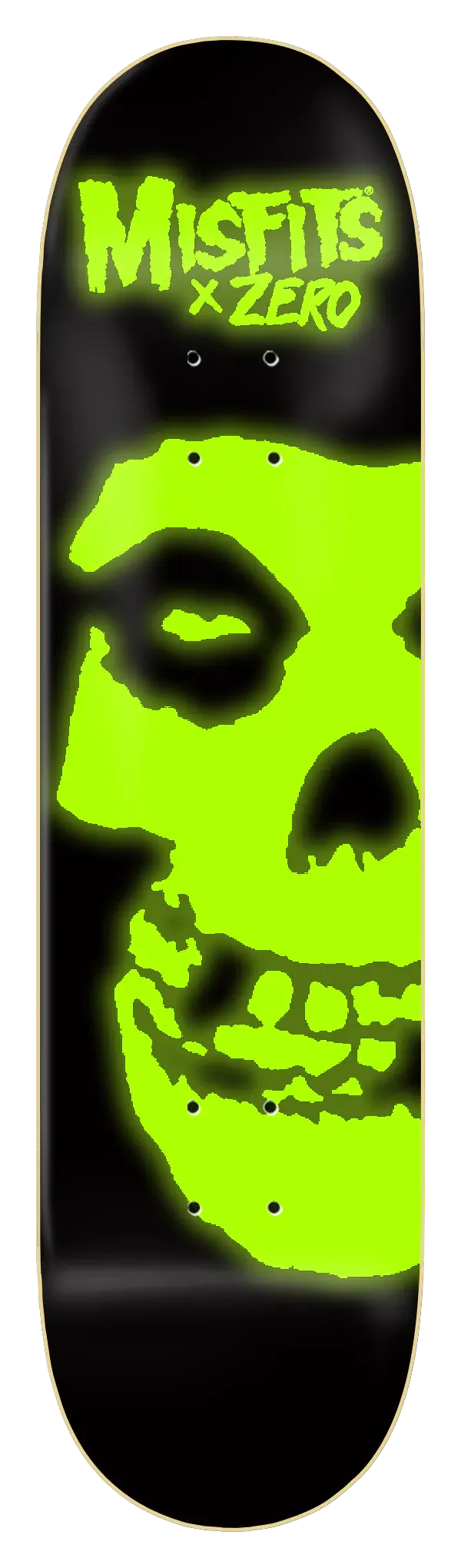 Zero Misfits Fiend Skull GITD Deck at Tri-Star Skateboards