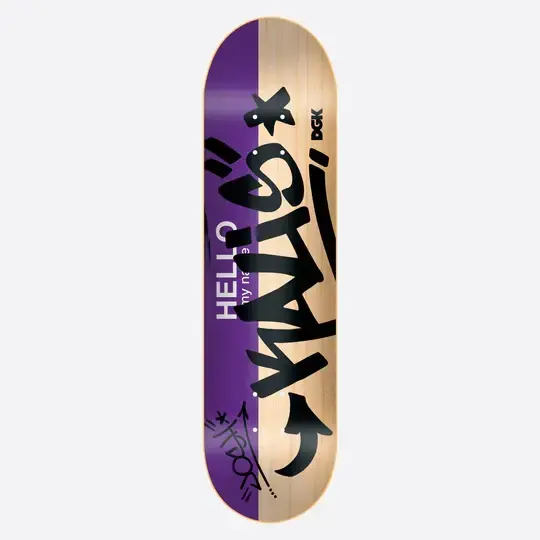 DGK Hello My Name Is Kalis Deck Decks Pop Shape at Tri-Star Skateboards