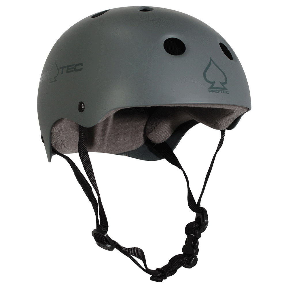 ProTec Classic Skate Certified Matte Gray Helmet Protective Gear