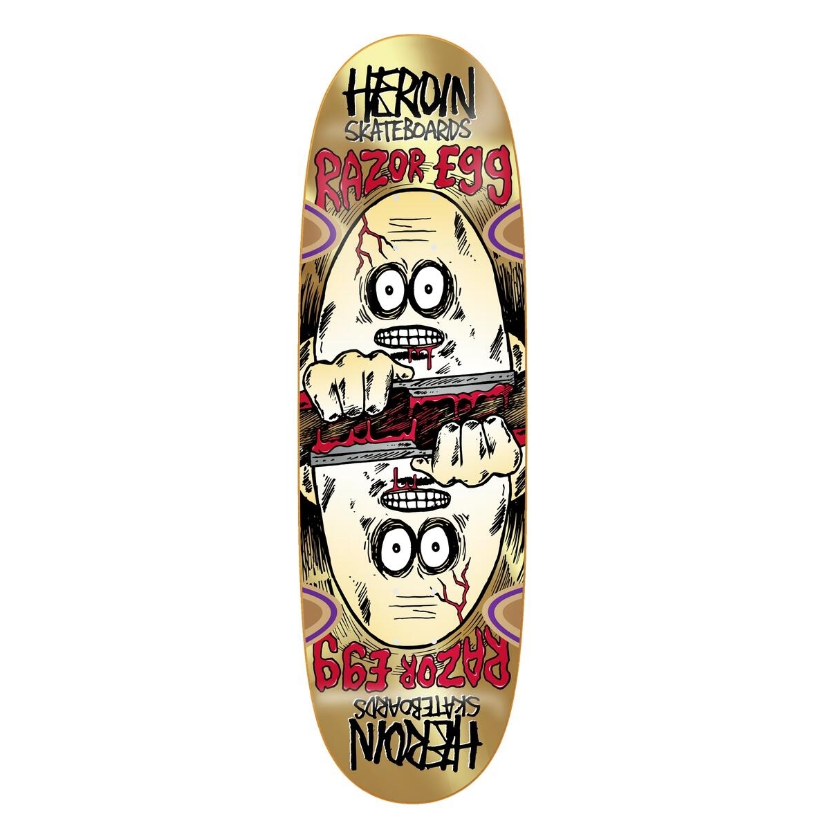 Heroin Razor Egg Symetrical Deck Decks Shaped Decks at TriStar Skateboards