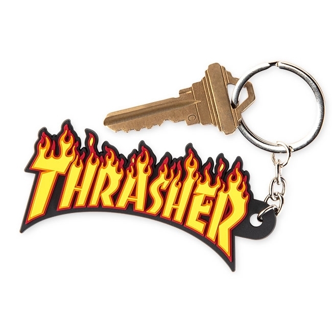 Thrasher Flame logo Key ACCESSORIES at Skateboards