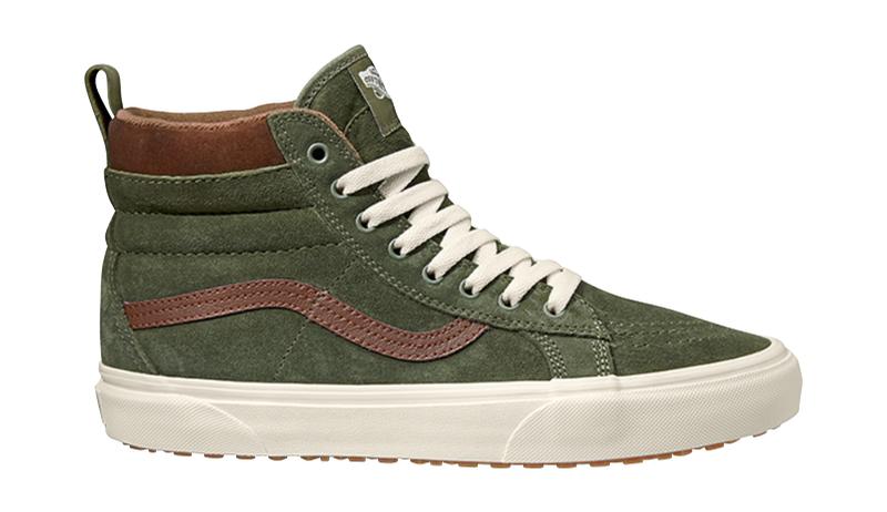 green and brown vans