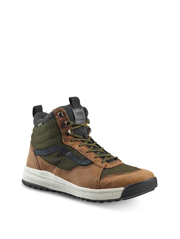 green and brown vans
