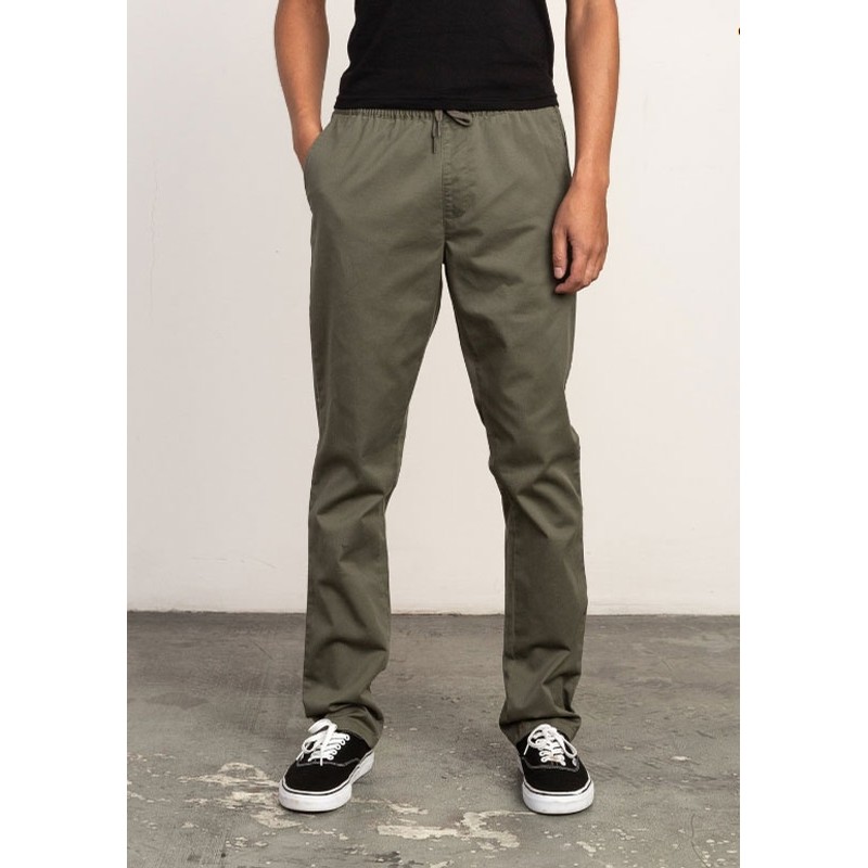 RVCA The Weekend Stretch Pant - Olive at Underground Snowboards