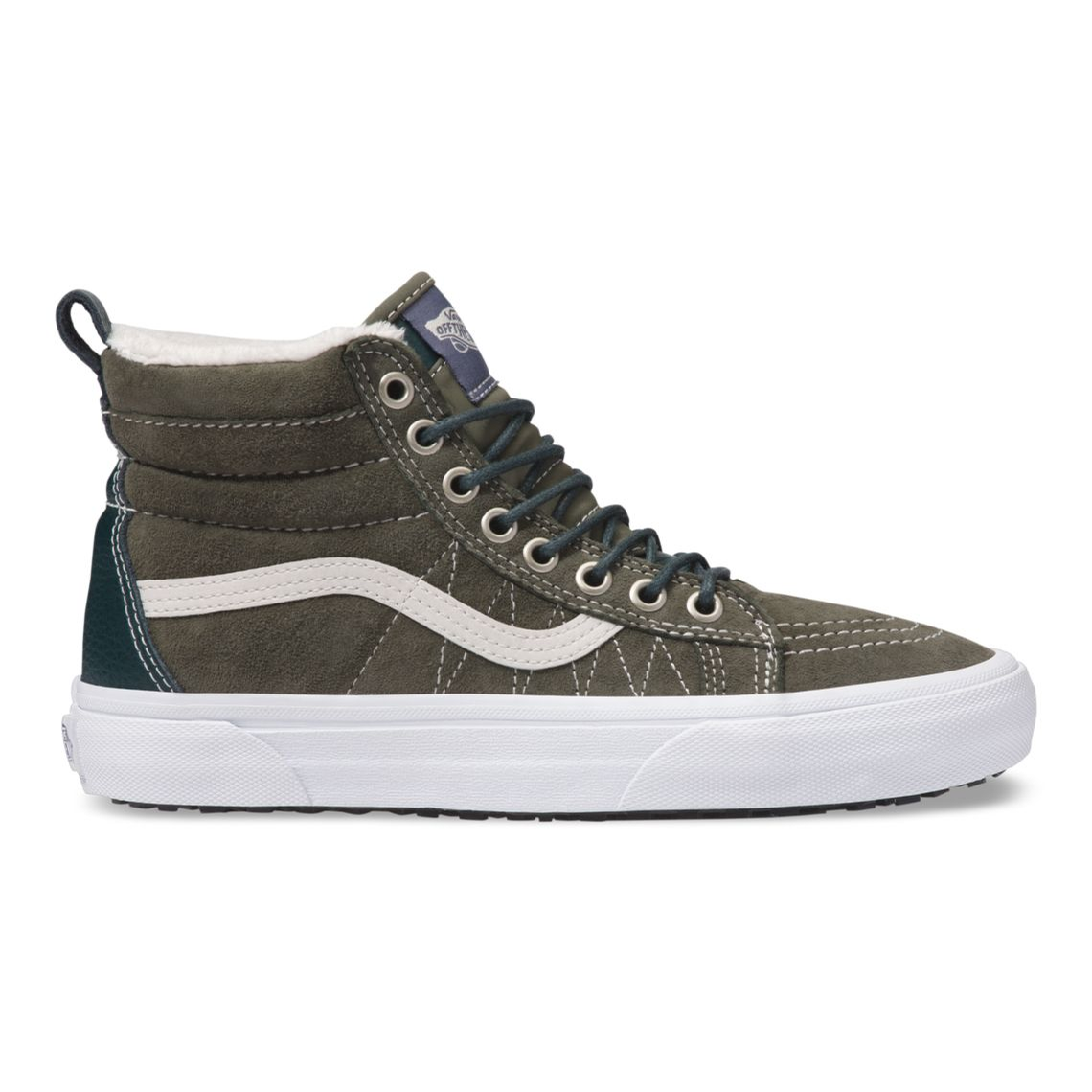 olive skate high vans
