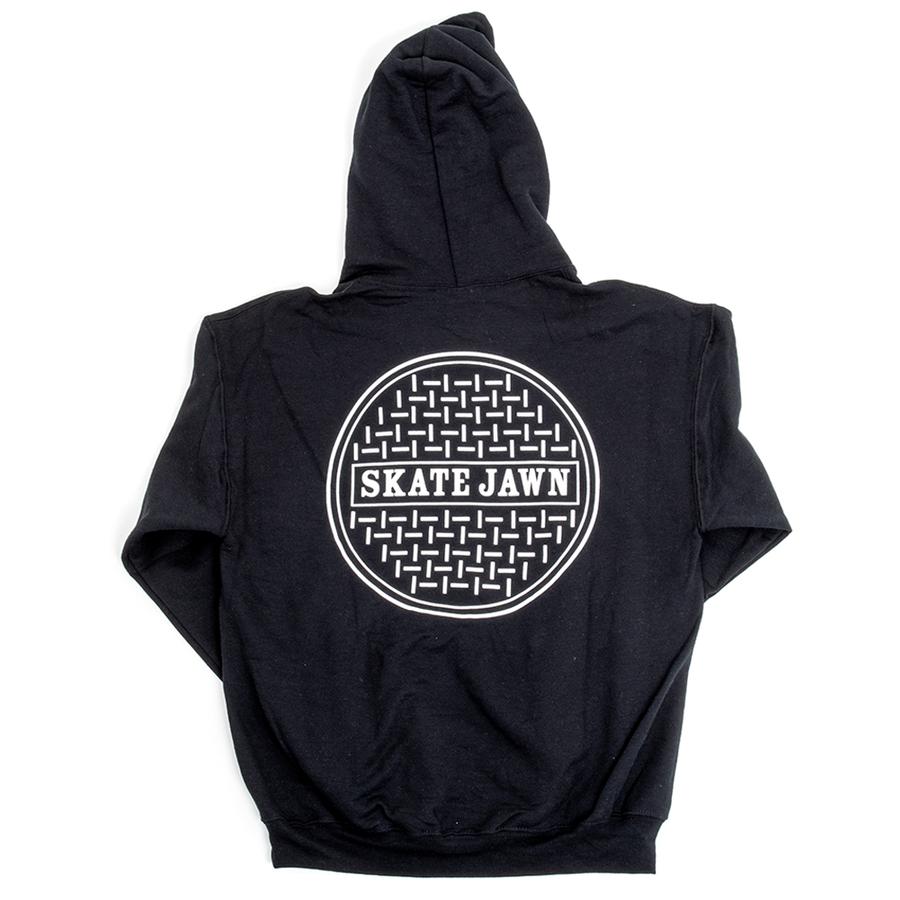Skate Jawn Sewer Cap Hoodie (Black / White) Hooded Sweatshirts at Uprise