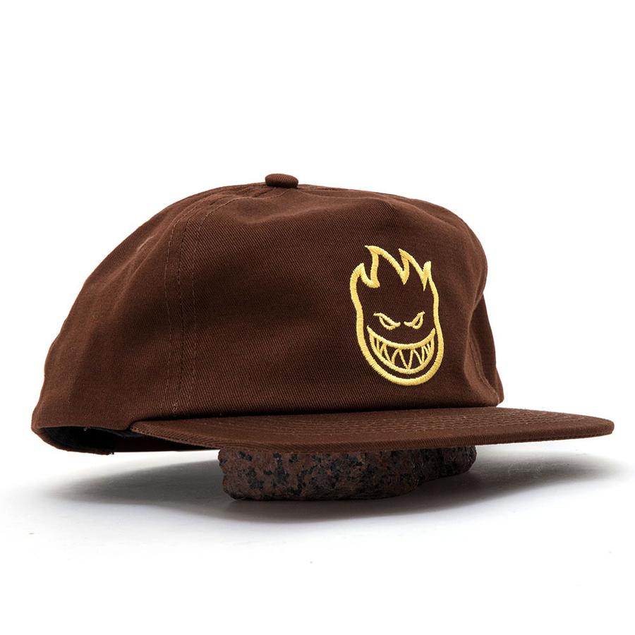 Spitfire Big Head Adj. Snapback Hat (Burgundy / Yellow) Hats Snapbacks