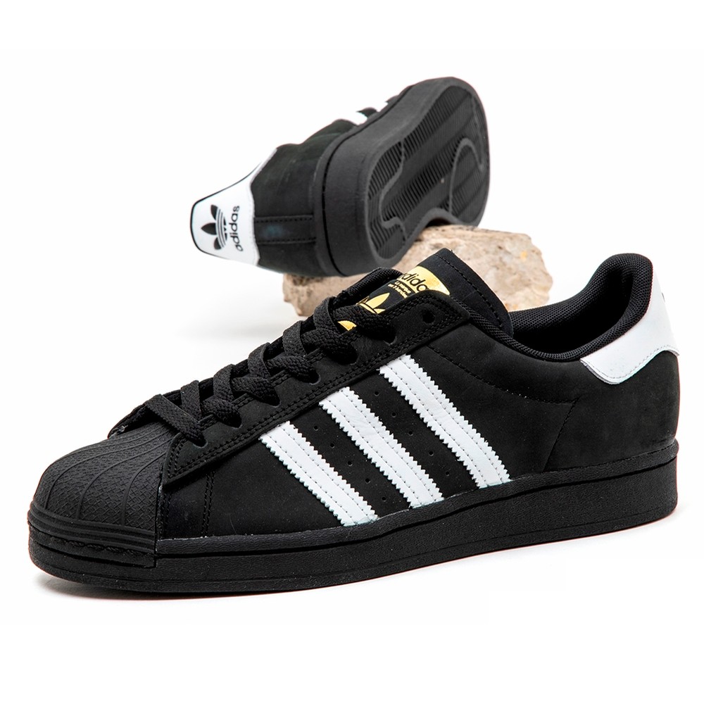 Adidas Superstar ADV (Core Black/Ftwr White/Gold Met) Men's at Uprise