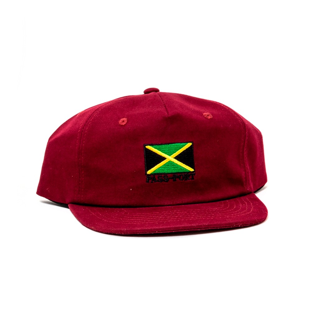 maroon strapback hat
