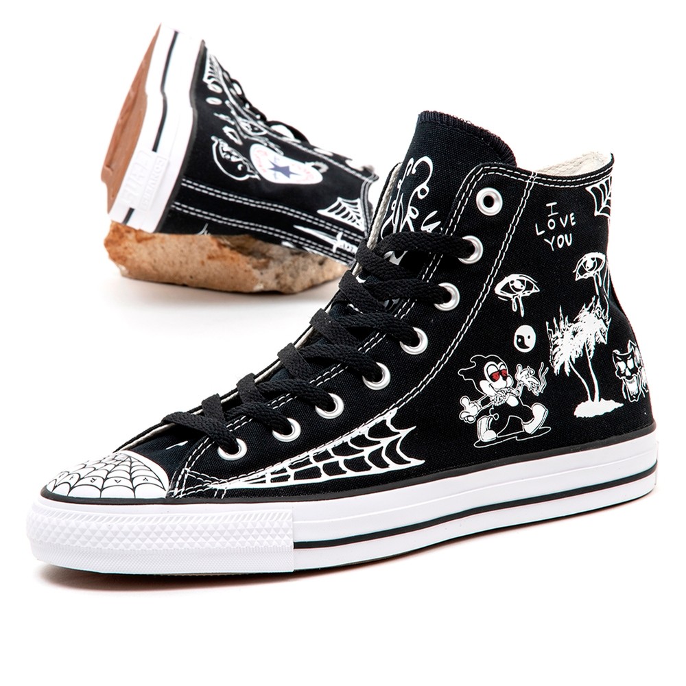 converse black and beige