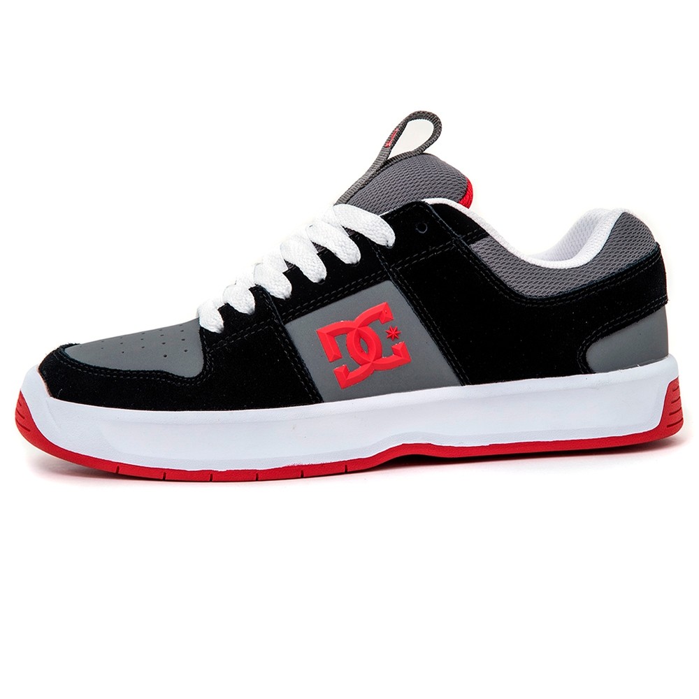 red and black dc shoes