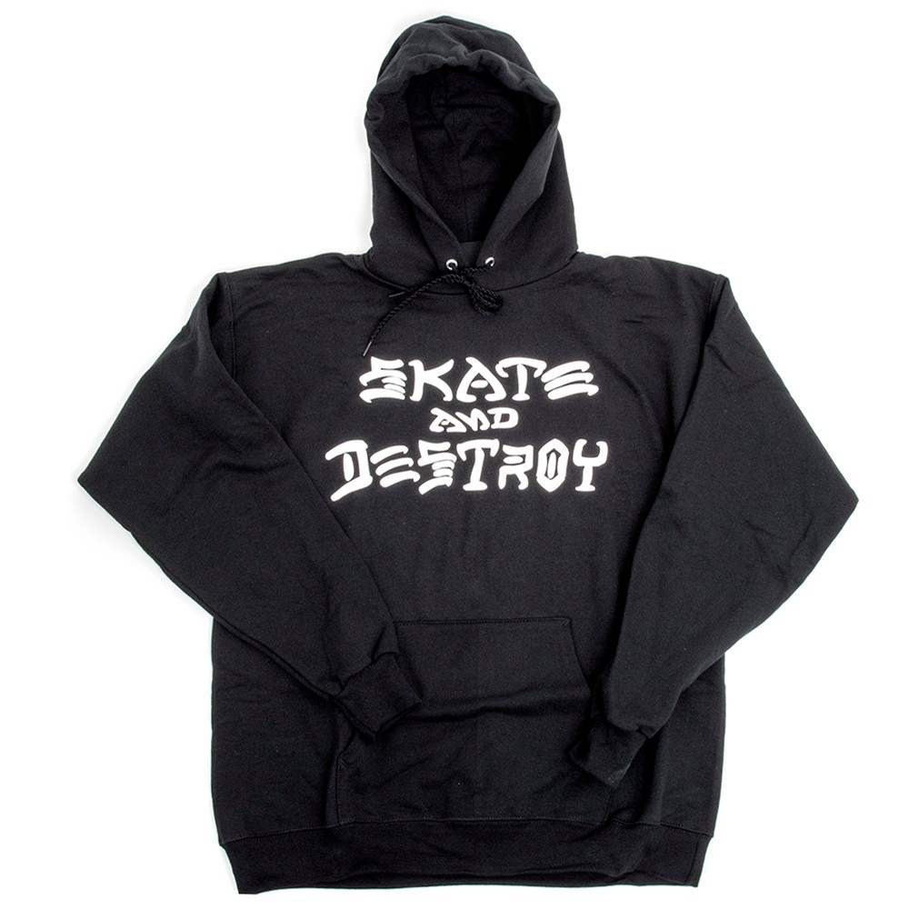 Thrasher Skate and Destroy Hoodie Black Hooded Sweatshirts at Uprise