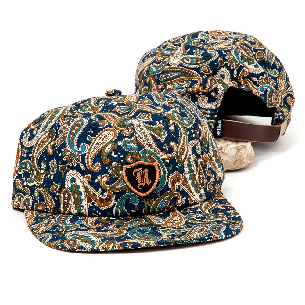 Polo Crest 6-Panel (Paisley on Navy)