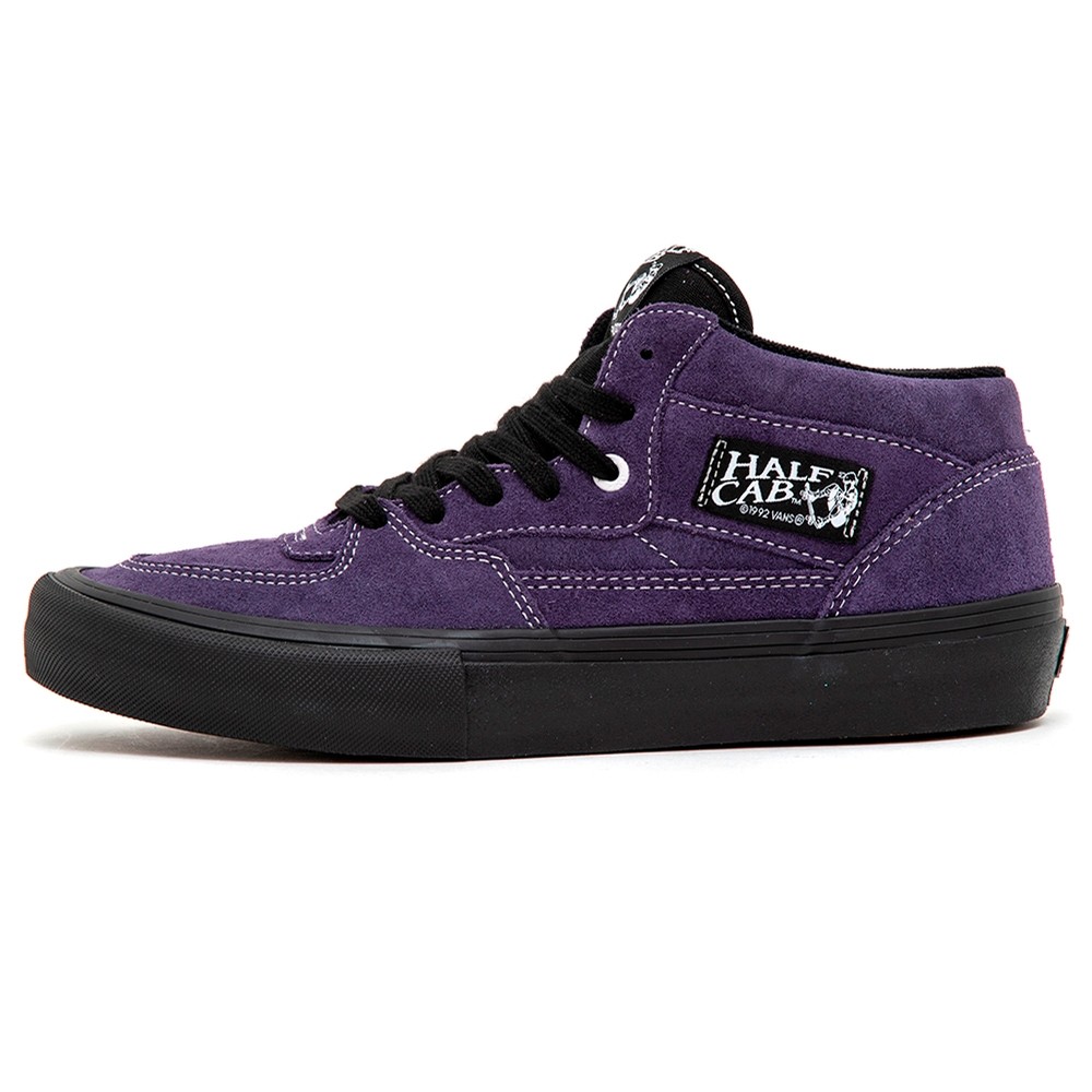 purple and black vans shoes