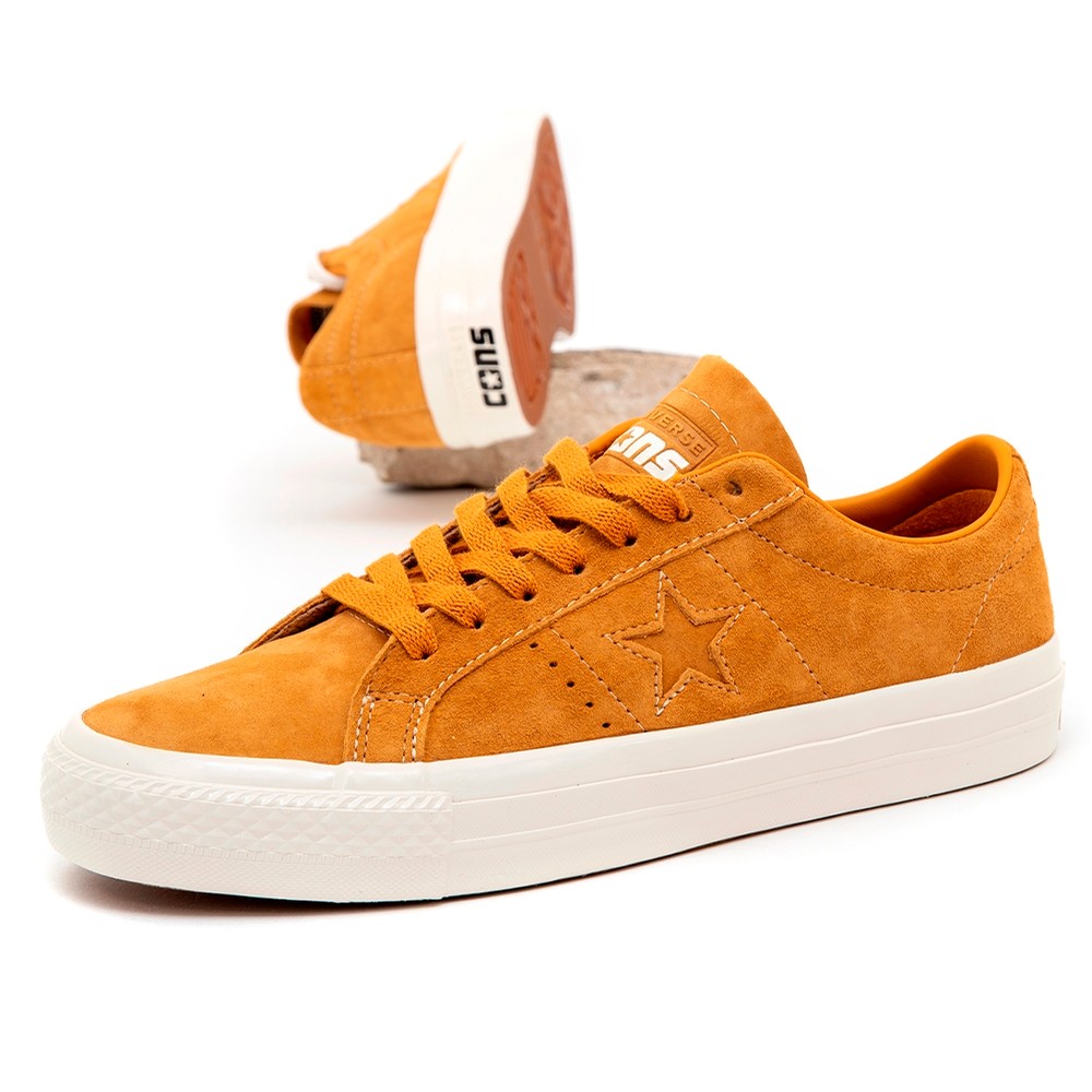 Converse One Star Pro OX (Saffron Yellow / Egret / Gum) Men's at Uprise