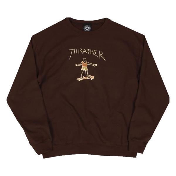 Thrasher Gonz Logo Crewneck (Brown 