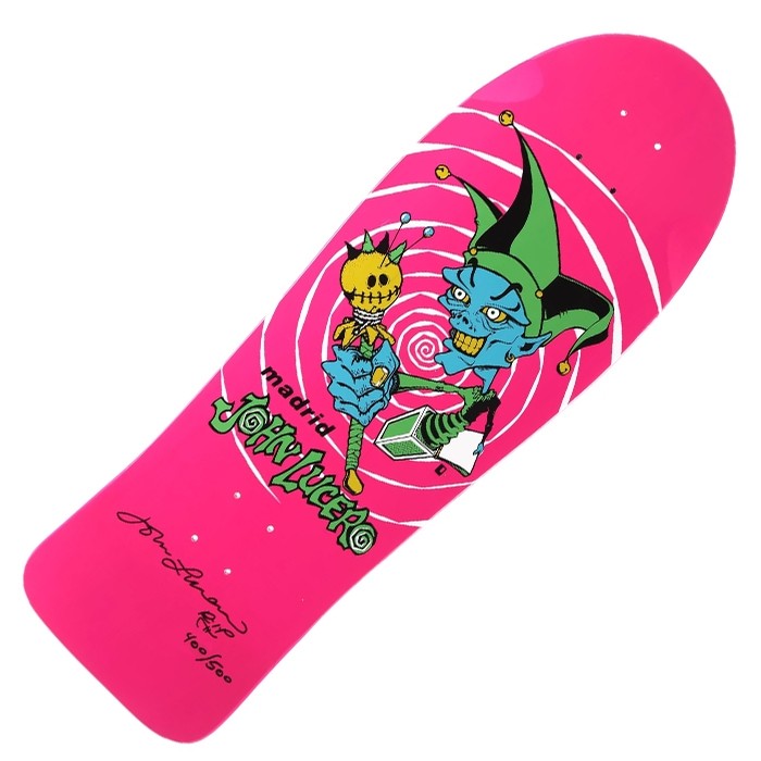 Black Label John Lucero Emergency X2 Skateboard Deck Jester Black Stain Reissue 