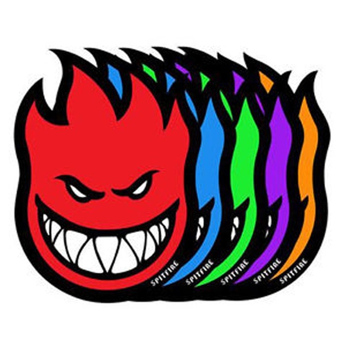 SpitFire Fireball Skateboard Sticker 6in red si