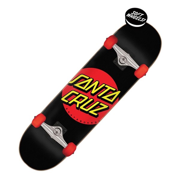 Santa Cruz Classic Dot Super Micro Complete Skate Completes At Westside Tarpon Black santa cruz backpack with blue screaming hand print. santa cruz classic dot super micro