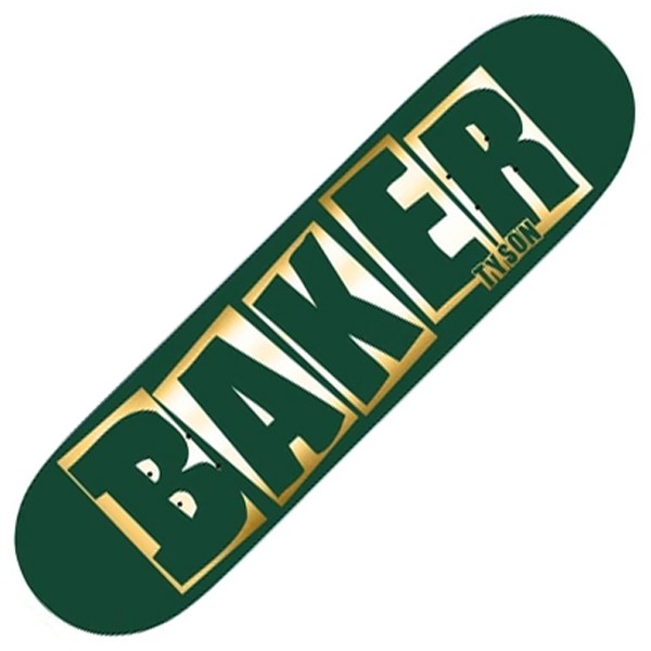 Baker Tp Brand Name (Green/Foil) B2 Skate Decks at Westside Tarpon