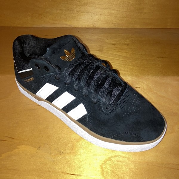 Adidas Tyshawn (Black/White/Gum) Footwear Adult at Westside Tarpon