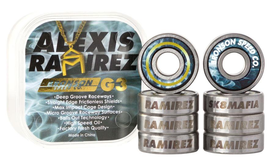 Alexis Ramírez Bronson ベアリング Alexis Ramirez Pro G3 Skateboard Bearings | Bronson Speed Co.