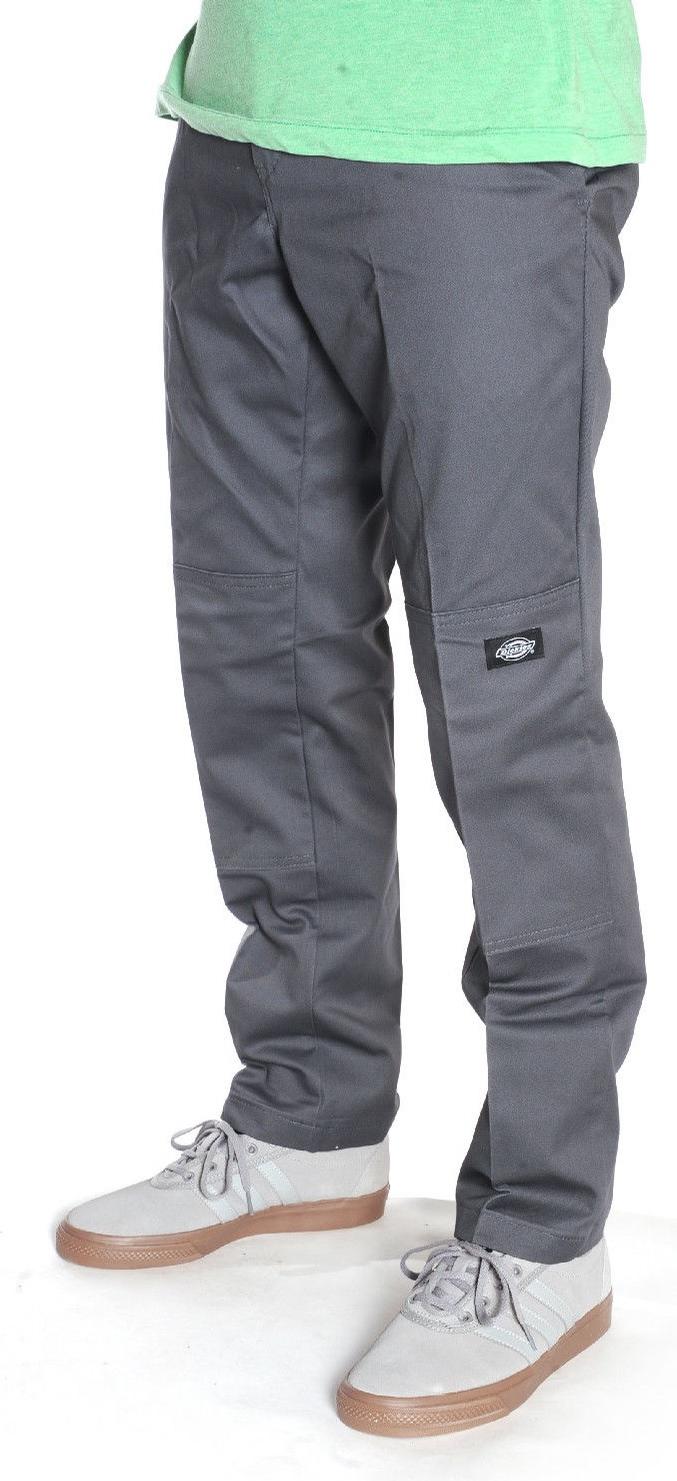 slim double knee pants