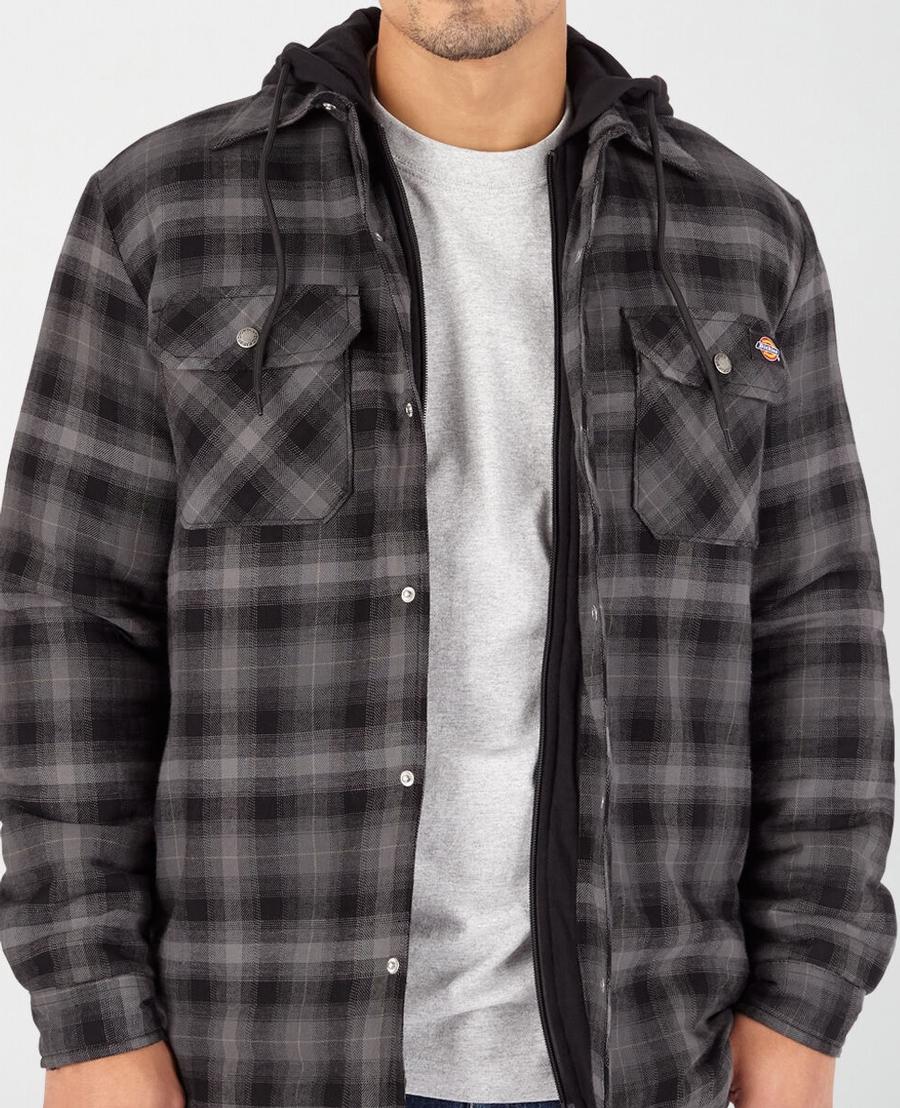 Dickies Flannel Jacket With Hood Online 