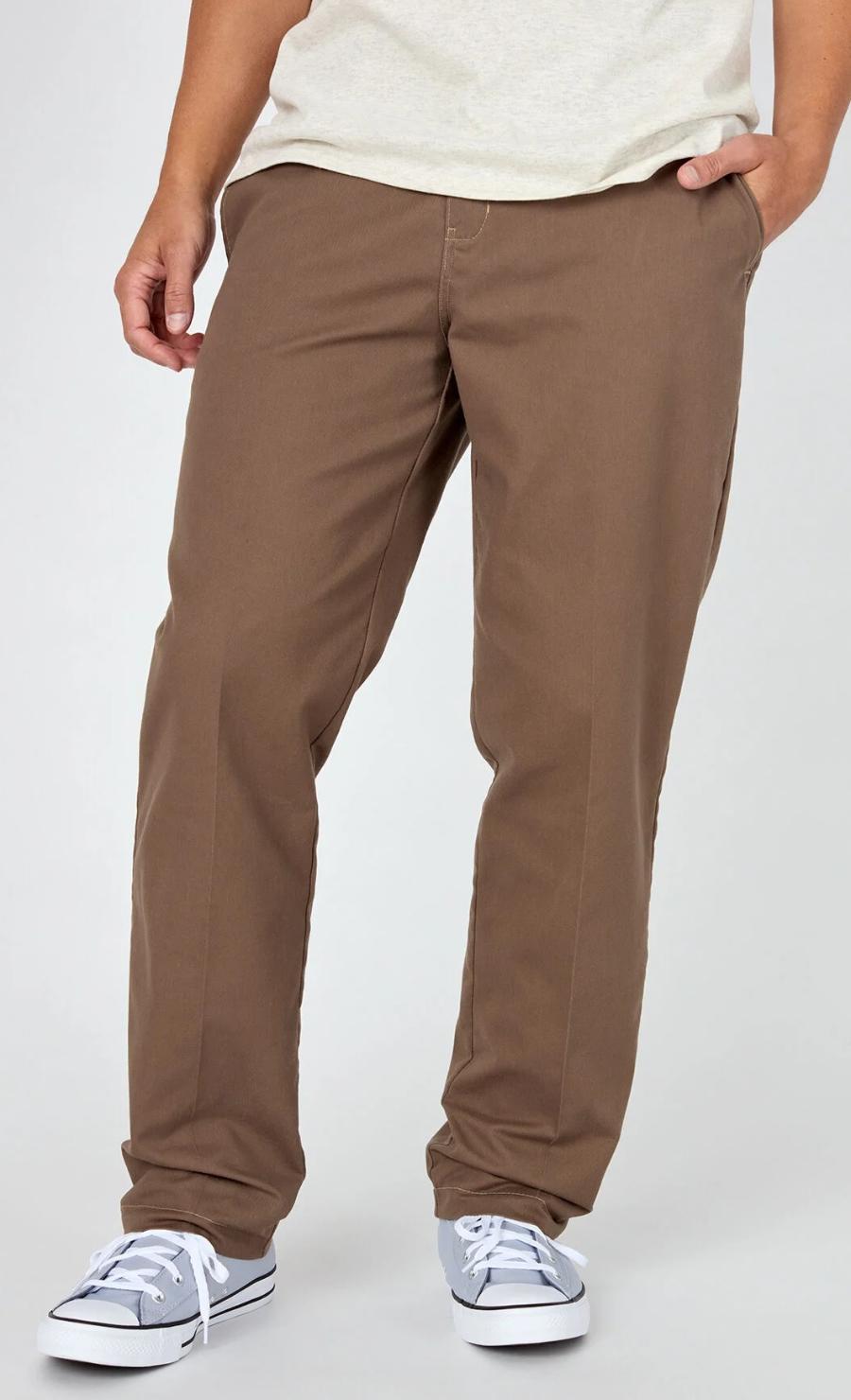 Dickies Slim Fit Classic Work Pant (Mushroom W/Contrast Topstitch) Pants at  Tempe