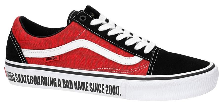 black red vans shoes