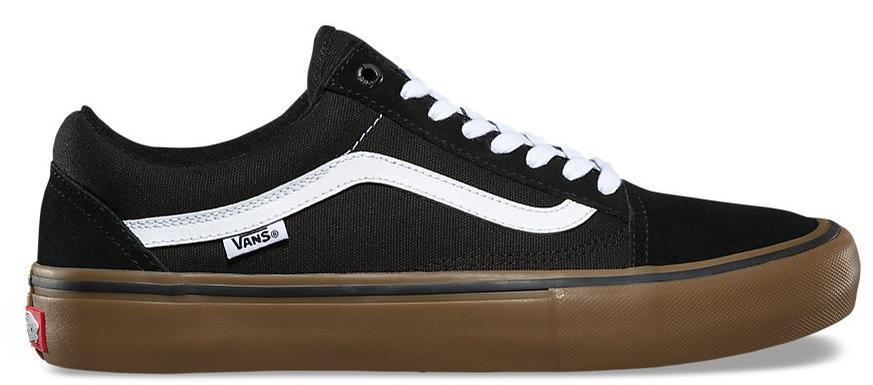 vans old skool black white medium gum