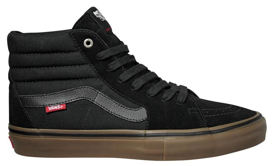 black vans high tops gum sole