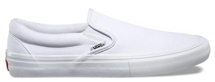 vans slip on pro white