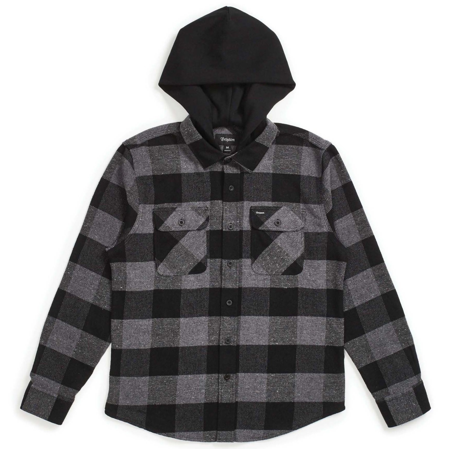 black flannel with hood